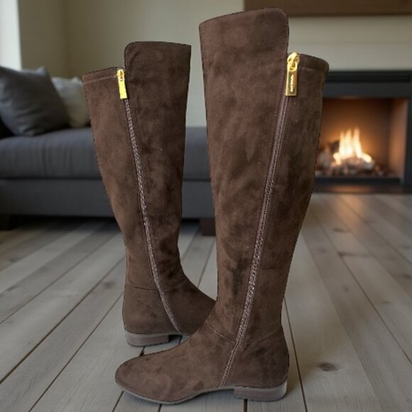 MICHAEL Michael Kors Chocolate Brown Suede Boot - Size 11 M - Picture 4 of 6